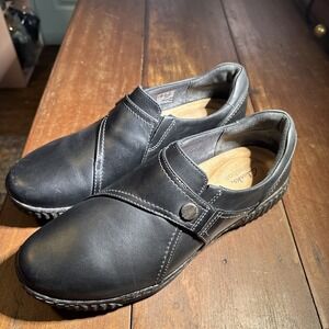 Clarks Collection Ultimate Comfort Caroline Pearl Slip On Leather Shoe. Sz 11